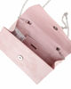 Immagine di DIVAS - Borsa pochette nude cipria scamosciata con manico perle