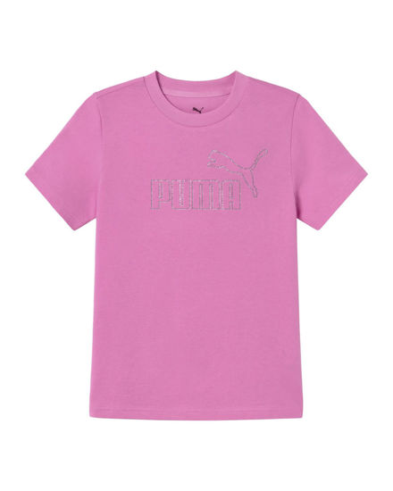 Immagine di PUMA - T-SHIRT ROSA MALVA ESSENTIAL DA RAGAZZA (7 - 16 ANNI) CON LOGO STRASS, 693852-01