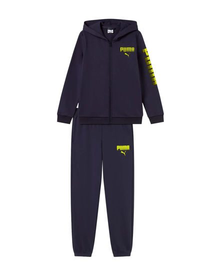 Immagine di PUMA – TUTA COMPLETA ESSENTIALS GRAPICH FULL ZIP CON CAPPUCCIO JUNIOR BLU – 694954-16