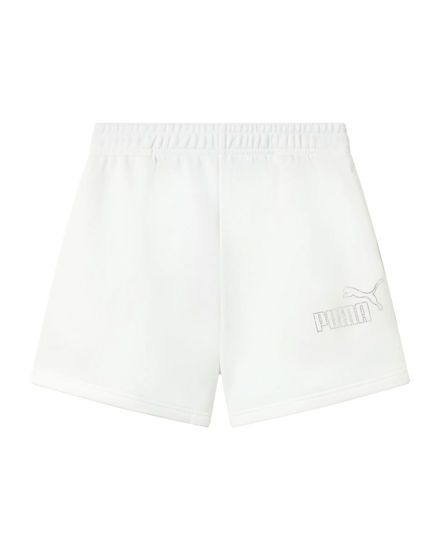 Immagine di PUMA - PANTALONCINO CORTO JUNIOR (7 - 16 ANNI) BIANCO ESS RHINESTONE, LOGO STRASS,  693861-02