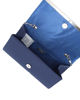 Immagine di MISS GLOBO - Borsa pochette blu in raso con strass sulla patta e stecca in metallo di strass