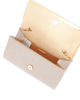 Immagine di MISS GLOBO - Borsa pochette rose gold in lurex con strass sulla patta e stecca in metallo di strass