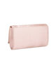 Immagine di MISS GLOBO - Borsa pochette nude in raso con strass sulla patta e stecca in metallo di strass