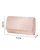 Immagine di MISS GLOBO - Borsa pochette nude in raso con strass sulla patta e stecca in metallo di strass