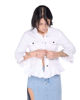 Immagine di NEON&NYLON - Giubbino jeans Frill bianco denim