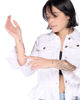 Immagine di NEON&NYLON - Giubbino jeans Frill bianco denim