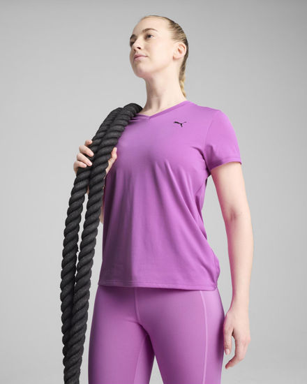 Immagine di PUMA - T-SHIRT  TAD ESSENTIAL VNECK CICLAMINO DA DONNA, 525890-89