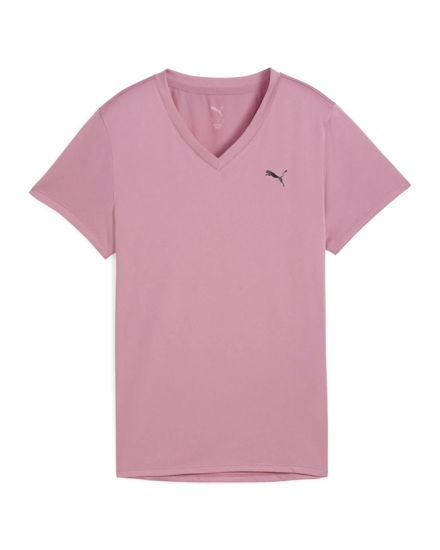 Immagine di PUMA - T-SHIRT  TAD ESSENTIAL VNECK ROSA SCURO DA DONNA, 525890-65