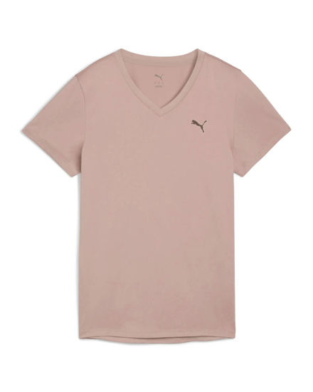 Immagine di PUMA - T-SHIRT  TAD ESSENTIAL VNECK MARRONE ROSATO DA DONNA, 525890-95