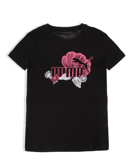 Immagine di PUMA  - T-SHIRT NERA  ESSENTIAL+ FLORAL BIG LOGO GRAPHIC DA DONNA, 689030-01