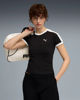 Immagine di PUMA - T-SHIRT NERA E BIANCA T7 SLIM DA DONNA, 632129-01