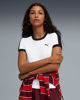 Immagine di PUMA - T-SHIRT BIANCA E NERA  T7 SLIM DA DONNA, 632129-02