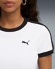Immagine di PUMA - T-SHIRT BIANCA E NERA  T7 SLIM DA DONNA, 632129-02