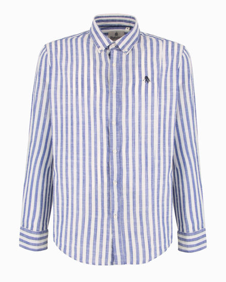 Immagine di CAMICIA ML RIGA GRANDE MISTO LINO BD
