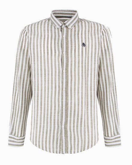 Immagine di CAMICIA ML RIGA GRANDE MISTO LINO BD
