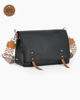 Immagine di DIVAS - Borsa nera modello postina VERA PELLE - MADE IN ITALY