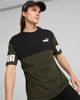 Immagine di PUMA - T-SHIRT VERDE E NERA POWER COLORBLOCK TEE   DA UOMO 693576-70