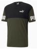 Immagine di PUMA - T-SHIRT VERDE E NERA POWER COLORBLOCK TEE   DA UOMO 693576-70