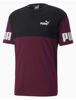 Immagine di PUMA - T-SHIRT BORDEAUX E NERA POWER COLORBLOCK TEE   DA UOMO 693576-96