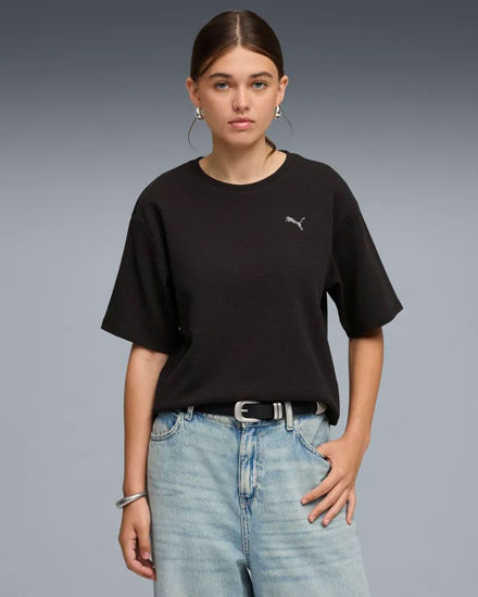 Immagine di PUMA - T-SHIRT NERA ESSENTIAL ELEVATED RELAXED  DA DONNA, 691813-01