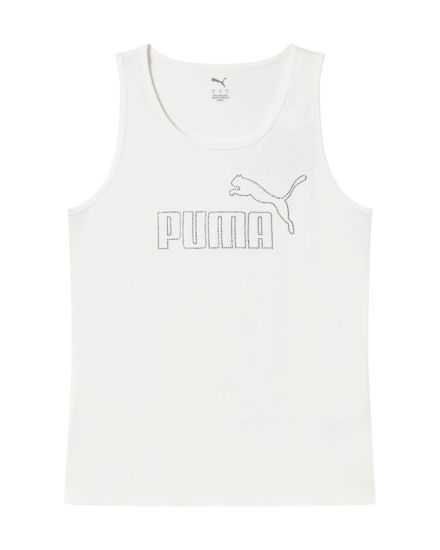 Immagine di PUMA - CANOTTA BIANCA  ESSENTIAL  LOGO TANK RHINESTONE DA DONNA, 693864-02