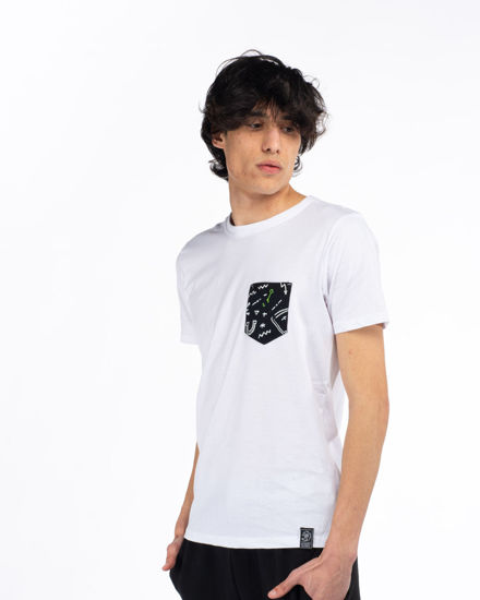 Immagine di BROKER'S - Tshirt mezza manica con taschino e stampa