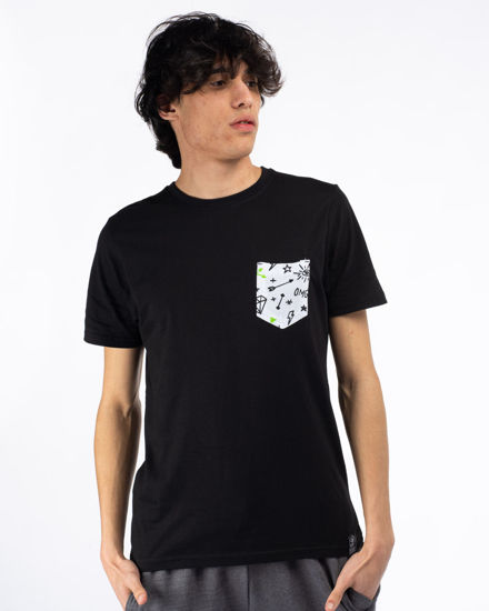 Immagine di BROKER'S - Tshirt mezza manica con taschino e stampa