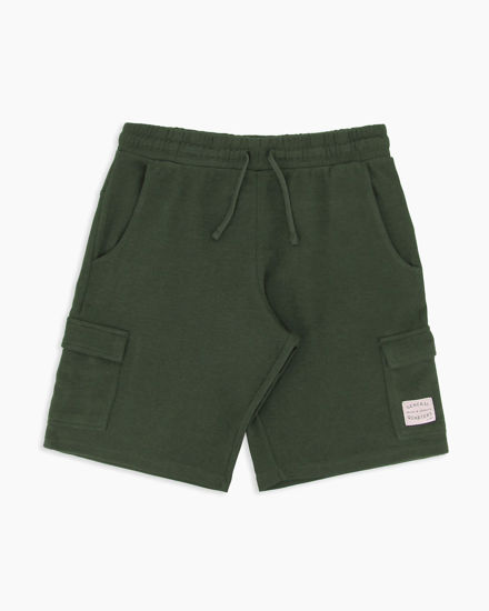 Immagine di BROKER'S - Bermuda verde militare in cargo piquet