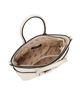 Immagine di RIFLE - Minibag due manici naturale con parte frontale scamosciata e dettaglio cinturino con girello, tracolla removibile
