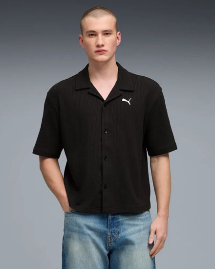 Immagine di PUMA – CAMICIA NERA  WARDROBE ESS WAFFLE BOXY  DA UOMO, 634363-01