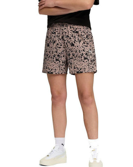 Immagine di PUMA - SHORT LEOPARDATO MARRONE E NERO  ESSENTIAL GRAPHIC ANIMAL HIGH   DA DONNA, 691823-88