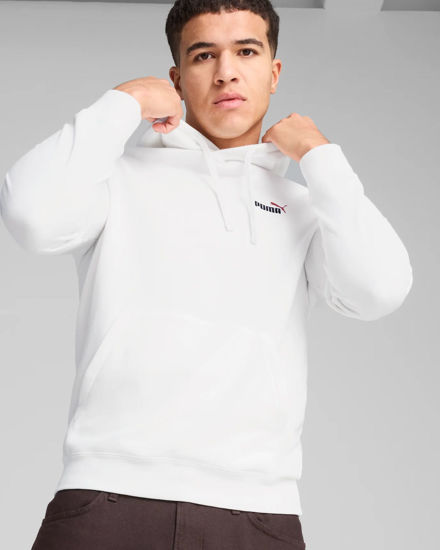 Immagine di PUMA - FELPA  CON CAPPUCCIO BIANCA ESSENTIAL 2 COLOR SMALL N.1 DA UOMO, 684719-52
