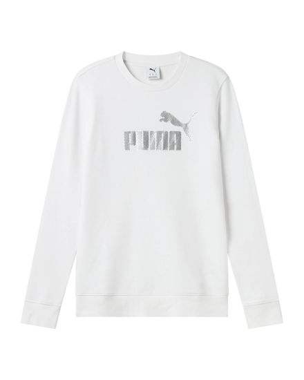 Immagine di PUMA -T SHIRT MANICA LUNGA BIANCA  ESSENTIAL+TEXTURED FOIL BIG DA DONNA, 688911-02