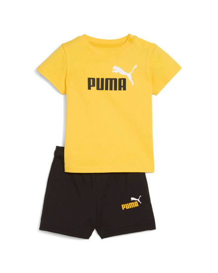 Immagine di PUMA  - SET SHORT+ T-SHIRT GIALLA E NERA BABY ( 6 MESI - 4 ANNI)MINICATS ESSENTIALS, 686285-55