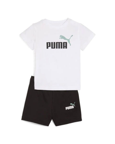 Immagine di PUMA  - SET SHORT+ T-SHIRT BIANCA E NERA  BABY ( 6 MESI - 4 ANNI)MINICATS ESSENTIALS, 686285-02