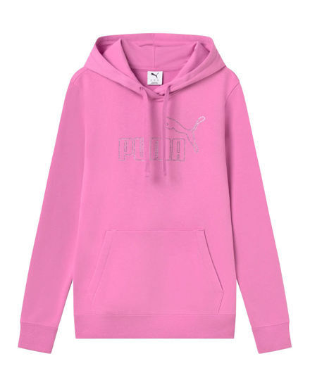 Immagine di PUMA - FELPA  CON CAPPUCCIO ROSA MALVA ESSENTIAL  RHINESTONE DA DONNA, 693555-74