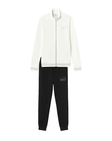 Immagine di PUMA -TUTA COMPLETA BIANCA E NERA  ESSENTIAL RHINESTONE LOGO FZ SUIT DA DONNA, 693559-02