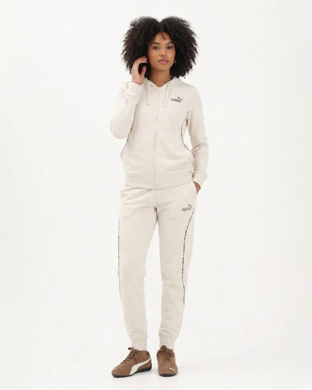 Immagine di PUMA -TUTA COMPLETA  CON CAPPUCCIO  BEIGE/CREMA HD GRAPHIC TRACKSUIT DA DONNA, 694708-87