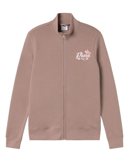Immagine di PUMA - FELPA FULL ZIP  MARRONE ROSATO FLORAL GRAPHIC FZ TR DA DONNA, 694456-89