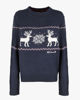 Immagine di US GRAND - Maglione manica lunga blu con renna