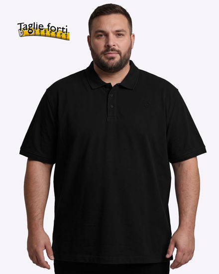 Immagine di NAVY SAIL - Polo over manica corta nera