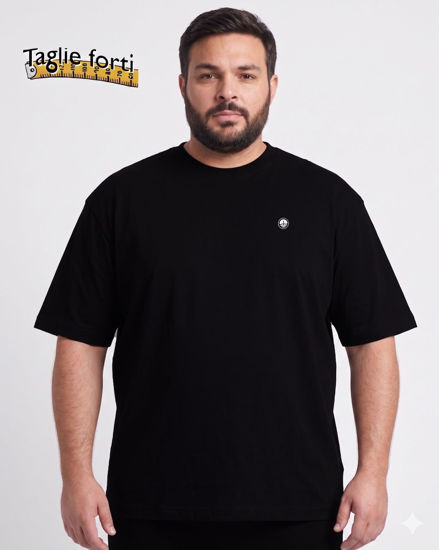 Immagine di NAVY SAIL - Tshirt over manica corta nera