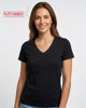 Immagine di MY JEWELS - Tshirt mezza manica con scollo a V BAMBOO nera