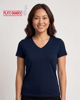 Immagine di MY JEWELS - Tshirt mezza manica con scollo a V BAMBOO blu
