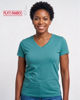 Immagine di MY JEWELS - Tshirt mezza manica con scollo a V BAMBOO petrolio