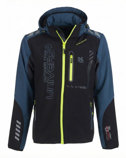 Immagine di UNIVERS - Giacca softshell water resistant nero e grigio