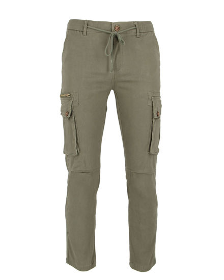 Immagine di D-INFINITIVE - Pantalone cargo verde regular fit