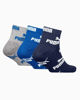 Immagine di CALZE QUARTER JR 3P 274011001 NV-GRY-ROY