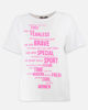 Immagine di MIF - Maxi tshirt a manica corta bianca e fuxia in cotone