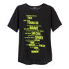 Immagine di MIF - Maxi tshirt a manica corta nera e gialla in cotone